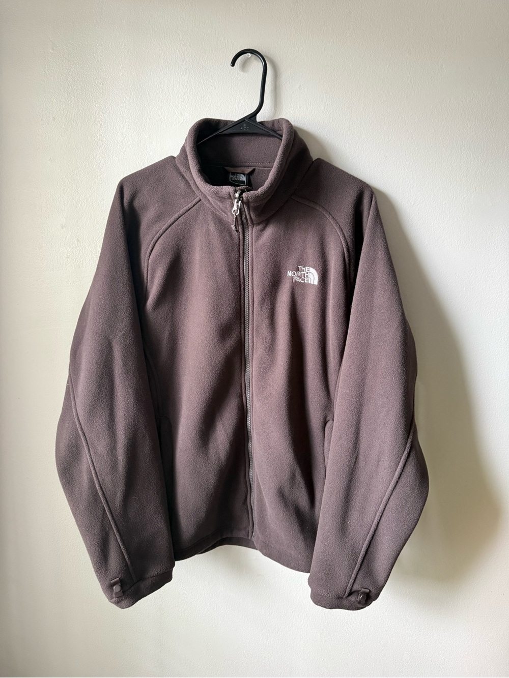 The North Face Brown Fleece Zip Up Jacket Size Medium